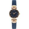 imageAnne Klein Womens Leather Strap WatchDenim BlueRose Gold