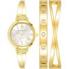 imageAnne Klein Womens Premium Crystal Accented Bangle Watch Set AK2245Gold