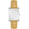 imageAnne Klein Womens Shiny CrocoGrain Leather Strap WatchTanSilver