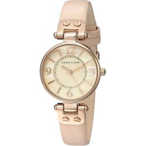 imageAnne Klein Womens Leather Strap WatchBlush PinkRose Gold