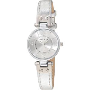 imageAnne Klein Womens Leather Strap WatchSilver