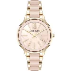 imageAnne Klein Womens Resin Bracelet WatchGoldIridescent White