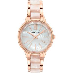 imageAnne Klein Womens Resin Bracelet WatchPearlescent WhiteRose Gold