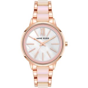 imageAnne Klein Womens Resin Bracelet WatchRose GoldIridescent