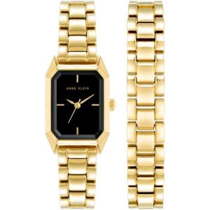 imageAnne Klein Womens Watch and Bracelet SetGoldBlack