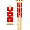 imageAnne Klein Fashion Bracelet for Apple Watch Secure Adjustable Apple Watch Replacement Band Fits Most WristsRedGold