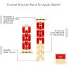 imageAnne Klein Fashion Bracelet for Apple Watch Secure Adjustable Apple Watch Replacement Band Fits Most WristsRedGold
