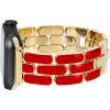 imageAnne Klein Fashion Bracelet for Apple Watch Secure Adjustable Apple Watch Replacement Band Fits Most WristsRedGold