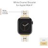 imageAnne Klein Fashion Bracelet for Apple Watch Secure Adjustable Apple Watch Replacement Band Fits Most WristsWhiteGold