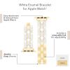imageAnne Klein Fashion Bracelet for Apple Watch Secure Adjustable Apple Watch Replacement Band Fits Most WristsWhiteGold