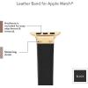 imageAnne Klein Leather Fashion Band for Apple Watch Secure Adjustable Apple Watch Band Replacement Fits Most WristsBlackGold