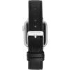 imageAnne Klein Leather Fashion Band for Apple Watch Secure Adjustable Apple Watch Band Replacement Fits Most WristsBlackSilver