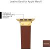 imageAnne Klein Leather Fashion Band for Apple Watch Secure Adjustable Apple Watch Band Replacement Fits Most WristsBrownGold