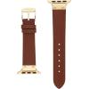 imageAnne Klein Leather Fashion Band for Apple Watch Secure Adjustable Apple Watch Band Replacement Fits Most WristsBrownGold