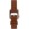 imageAnne Klein Leather Fashion Band for Apple Watch Secure Adjustable Apple Watch Band Replacement Fits Most WristsBrownSilver