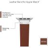 imageAnne Klein Leather Fashion Band for Apple Watch Secure Adjustable Apple Watch Band Replacement Fits Most WristsBrownSilver