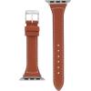 imageAnne Klein Leather Fashion Band for Apple Watch Secure Adjustable Apple Watch Band Replacement Fits Most WristsBrownSilverTone