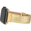 imageAnne Klein Leather Fashion Band for Apple Watch Secure Adjustable Apple Watch Band Replacement Fits Most WristsGold