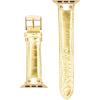imageAnne Klein Leather Fashion Band for Apple Watch Secure Adjustable Apple Watch Band Replacement Fits Most WristsGold