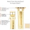 imageAnne Klein Leather Fashion Band for Apple Watch Secure Adjustable Apple Watch Band Replacement Fits Most WristsGold