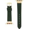 imageAnne Klein Leather Fashion Band for Apple Watch Secure Adjustable Apple Watch Band Replacement Fits Most WristsGreenGold