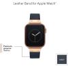imageAnne Klein Leather Fashion Band for Apple Watch Secure Adjustable Apple Watch Band Replacement Fits Most WristsNavyRose GoldTone