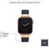 imageAnne Klein Leather Fashion Band for Apple Watch Secure Adjustable Apple Watch Band Replacement Fits Most WristsNavyRose GoldTone