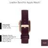 imageAnne Klein Leather Fashion Band for Apple Watch Secure Adjustable Apple Watch Band Replacement Fits Most WristsPurpleRose Gold