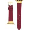 imageAnne Klein Leather Fashion Band for Apple Watch Secure Adjustable Apple Watch Band Replacement Fits Most WristsRedGold