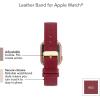 imageAnne Klein Leather Fashion Band for Apple Watch Secure Adjustable Apple Watch Band Replacement Fits Most WristsRedGold