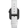 imageAnne Klein Leather Fashion Band for Apple Watch Secure Adjustable Apple Watch Band Replacement Fits Most WristsWhiteGunmetal