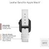 imageAnne Klein Leather Fashion Band for Apple Watch Secure Adjustable Apple Watch Band Replacement Fits Most WristsWhiteGunmetal