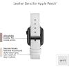 imageAnne Klein Leather Fashion Band for Apple Watch Secure Adjustable Apple Watch Band Replacement Fits Most WristsWhiteGunmetal