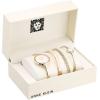 imageAnne Klein Womens Bangle Watch and Premium Crystal Accented Bracelet SetGoldPink