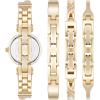 imageAnne Klein Womens Bangle Watch and Premium Crystal Accented Bracelet SetGoldRed