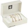 imageAnne Klein Womens Bangle Watch and Premium Crystal Accented Bracelet SetGoldWhite