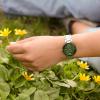 imageAnne Klein Womens Genuine Diamond Dial Bracelet WatchGreenSilver