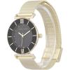 imageAnne Klein Womens Glitter Accented Mesh Bracelet WatchGoldBlack