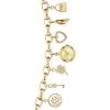 imageAnne Klein Womens Premium Crystal Accented GoldTone Charm Bracelet Watch 107604CHRMGold