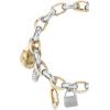 imageAnne Klein Womens Premium Crystal Accented GoldTone Charm Bracelet Watch 107604CHRMTwoTone