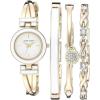 imageAnne Klein Womens Bangle Watch and Premium Crystal Accented Bracelet SetGoldWhite