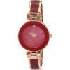 imageAnne Klein Womens Genuine Diamond Dial Bangle WatchRose GoldBurgundy