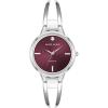 imageAnne Klein Womens Genuine Diamond Dial Bangle WatchSilverBurgundy