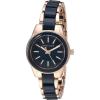 imageAnne Klein Womens Resin Bracelet WatchRose GoldNavy Blue