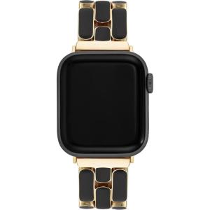imageAnne Klein Fashion Bracelet for Apple Watch Secure Adjustable Apple Watch Replacement Band Fits Most WristsBlackGold