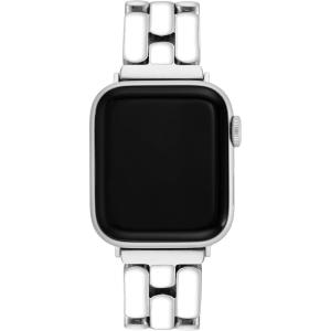 imageAnne Klein Fashion Bracelet for Apple Watch Secure Adjustable Apple Watch Replacement Band Fits Most WristsWhiteSilver