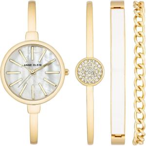 imageAnne Klein Womens Bangle Watch and Bracelet SetGold