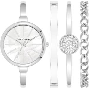 imageAnne Klein Womens Bangle Watch and Bracelet SetSilver