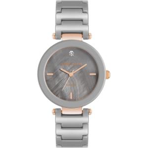 imageAnne Klein Womens Black Ceramic Bracelet Watch with Diamond AccentTaupeRose Gold