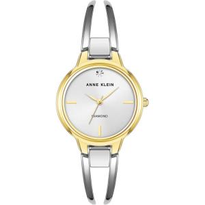 imageAnne Klein Womens Genuine Diamond Dial Bangle WatchTwo Tone
